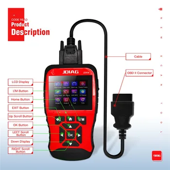 

Multifunctional New Scan Tool OBD/EOBD JD906 Car Code Reader jdiag jd906 auto diagnostic tool JD906S Battery Tester