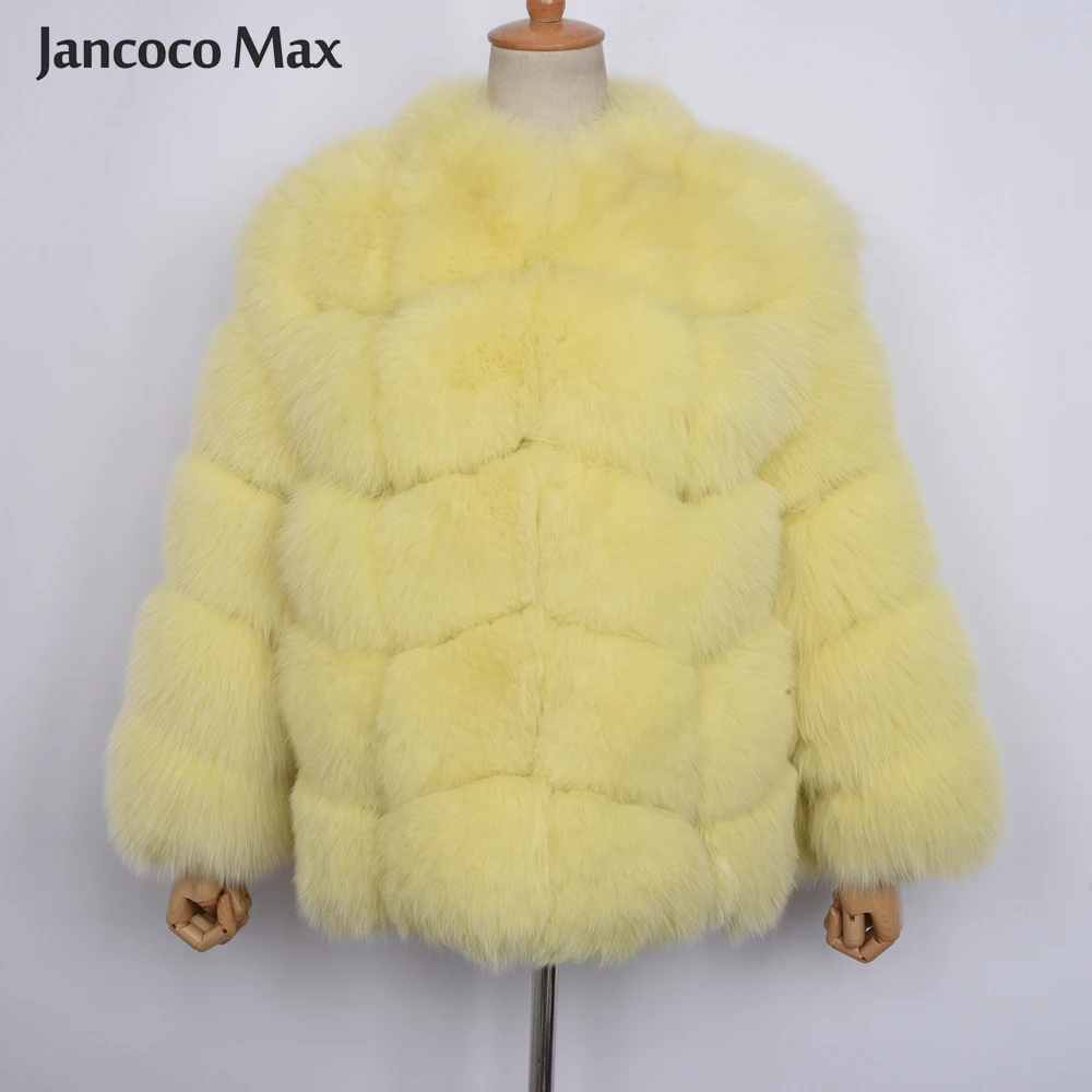 Women's Fashion Style Real Fox Fur Coat Luxury Thick Warm Natural Fur Jacket Top Quality Overcoat S7498