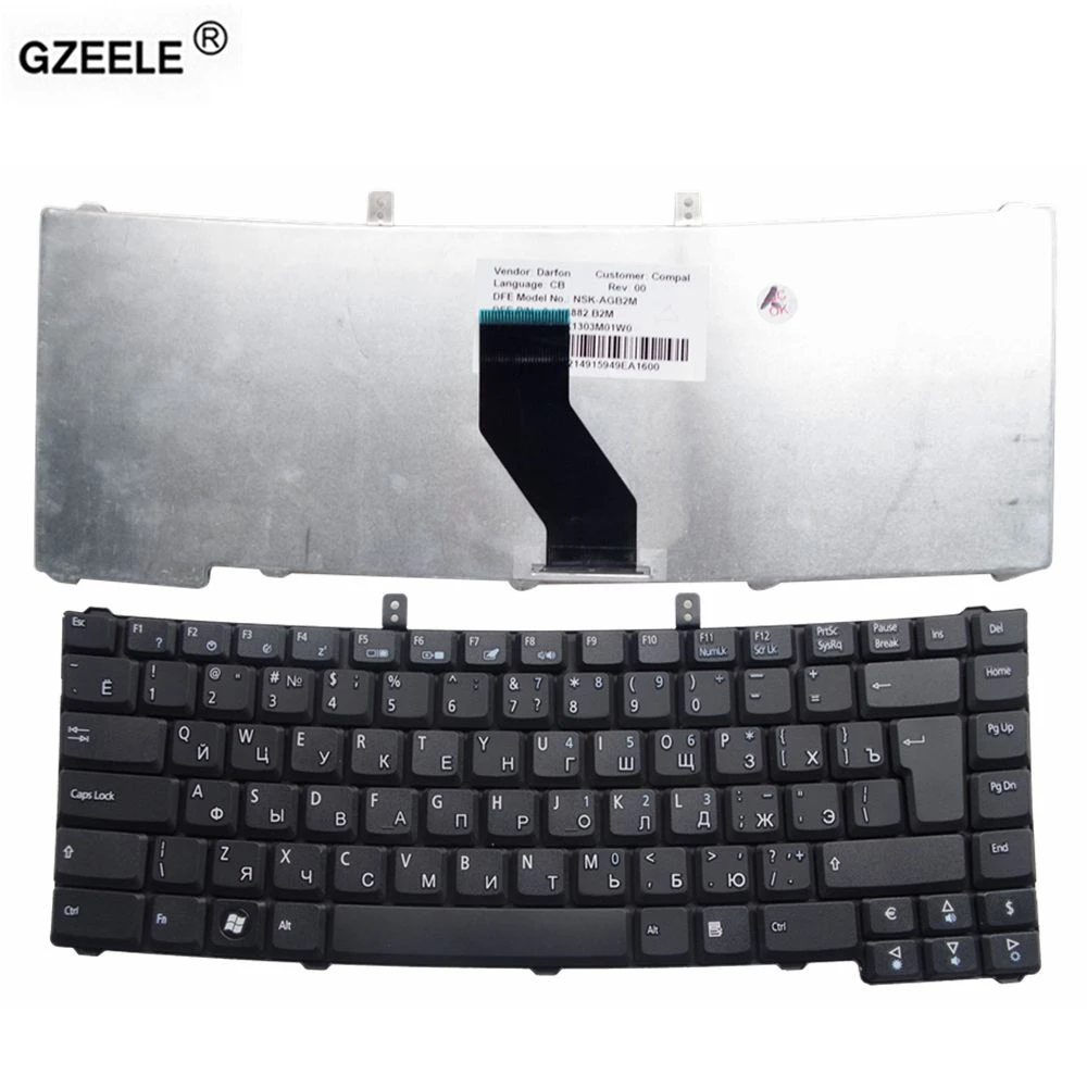 GZEELE заменить Русская клавиатура для acer Extensa 4220 4230 4420 4630 5220 5620, TM 4520 5710 4520 5710 RU черный Клавиатура ноутбука