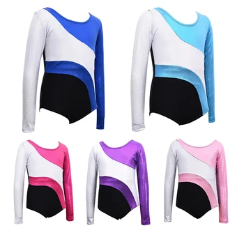 

Girls Gymnastics Long Sleeved Ballet Dance Clothes Leotard Gymnastics Suit