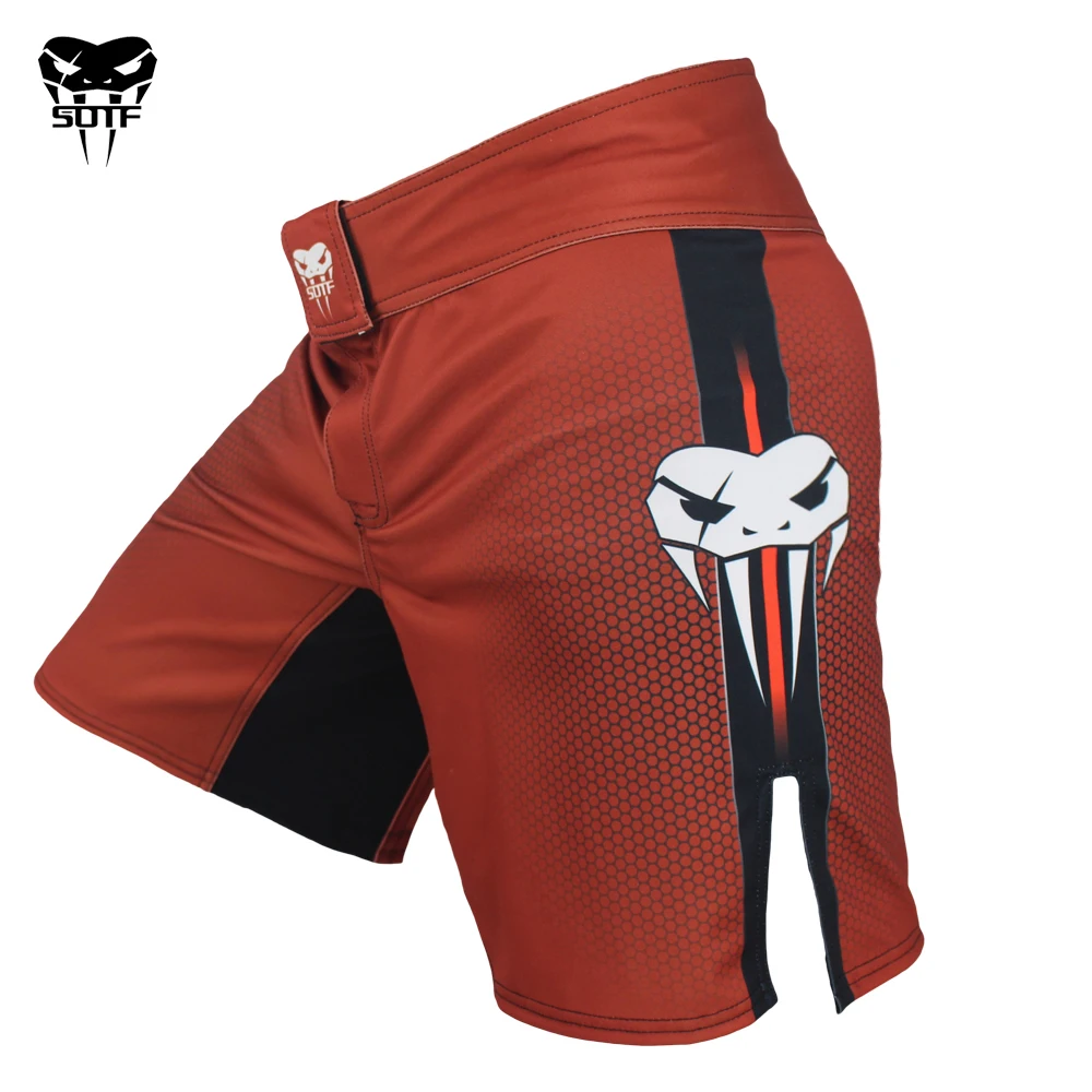 Adults Venomous Snake Clothing Fight Red Geometric Boxing Shorts Tiger Muay Thai mma shorts Boxing Sanda,mma shorts