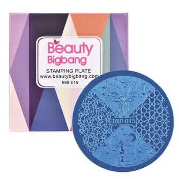 

Beauty BigBang Nail Stamping Plates 5.6cm Round Star Moon Design Stencils Nail Art Manicure Stainless Steel Nail Polish Stamp