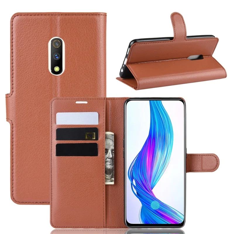 For OPPO Realme X case cover Flip Wallet Leather Full protection Stand phone pouch RMX1901 fundas | Мобильные телефоны и