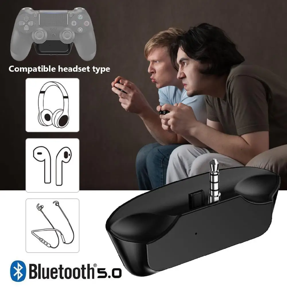 Wireless Bluetooth Adapter for PS4 Bluetooth 5 0 Aux Audio Receiver with Handsfree Fast Charging Adapter for Bluetooth Headphone
