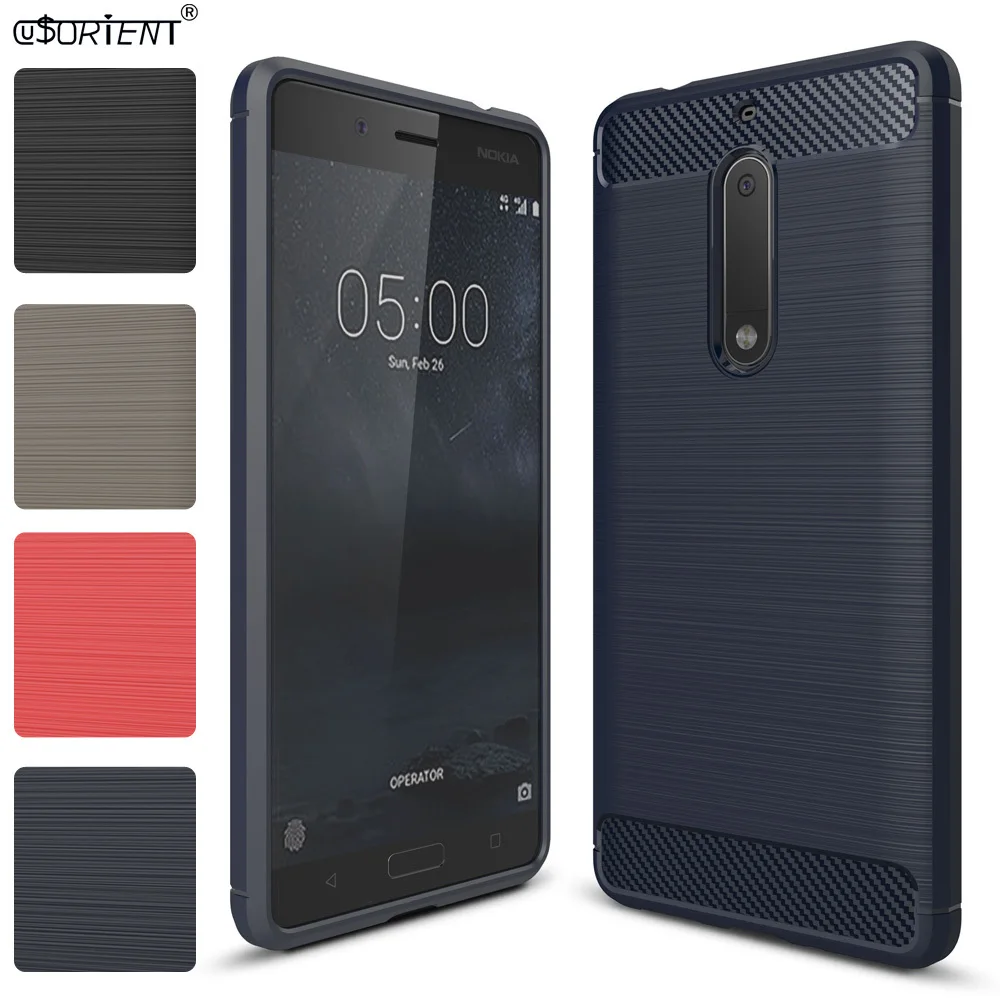 Чехол для Nokia 5 мягкий силиконовый ударопрочный чехол из ТПУ телефона Nokia5 TA-1024 TA-1044