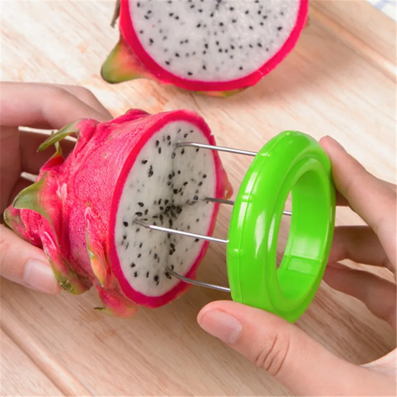 

2-in-1 Green Kiwi Peeler Fruit Cutter Slicer Gadgets Creative Kitchen Tools Accessories Great Gift 1PC Random color Plastic New