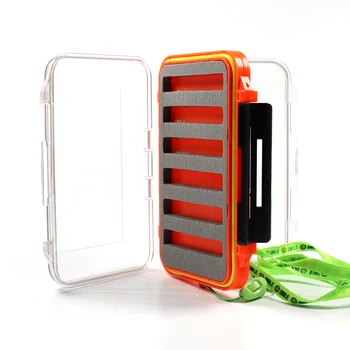 

1PCS Trout Carp Salmon Fishing Fly Box 2 Layer Fly Fishing Pocket Box Waterproof Case for Nymph Dry Wet Flies S L