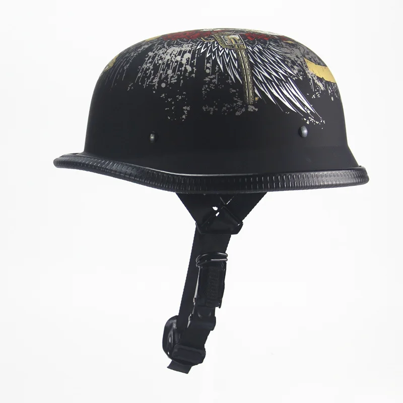 

Adult Harley Helmets For Motorcycle Retro Half Cruise Helmet Prince Motorcycle GERMAN Helmet Vintage Motorcycle Moto