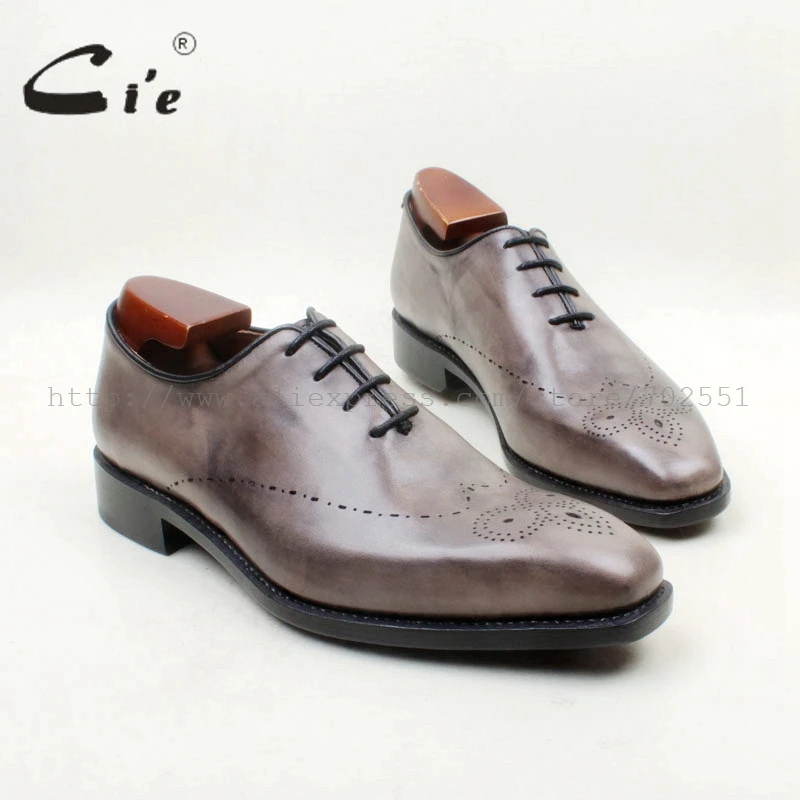 cie Square Toe Light Grey Cut-Outs Whole Cut Lace-Up Goodyear Welted 100%Genuine Calf Leather Outsole Breathable Men's ShoeOX701 cie Square Toe Light Grey Cut-Outs Whole Cut Lace-Up Goodyear Welted 100%Genuine Calf Leather Outsole Breathable Men's ShoeOX701