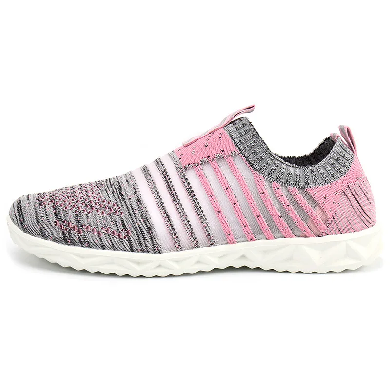 Новинка года; женская быстросохнущая обувь; легкие Прогулочные кроссовки; дышащая женская обувь с верхом; пляжная водонепроницаемая обувь; Tenis - Цвет: pink