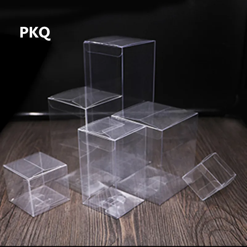 20 шт пластиковая прозрачная коробка для конфет из ПВХ прозрачная Водонепроницаемая Подарочная коробка пластиковая ПВХ упаковочная коробка для ювелирных изделий/игрушек Дисплей 18 размеров