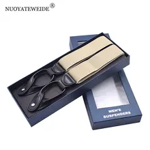 Мужские подтяжки высокого качества подтяжки Регулируемые 6 зажим ремень Кнопка для ремешка szelki мужские подтяжки мужские Camisa Tirantes брюки