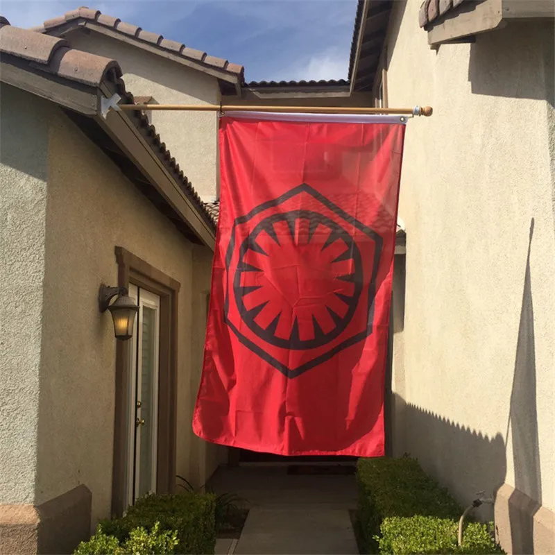 Галактическая Империя Звездные войны красный флаг первая Галактическая Империя флаг полиэстер двойной сшитый высококачественный баннер