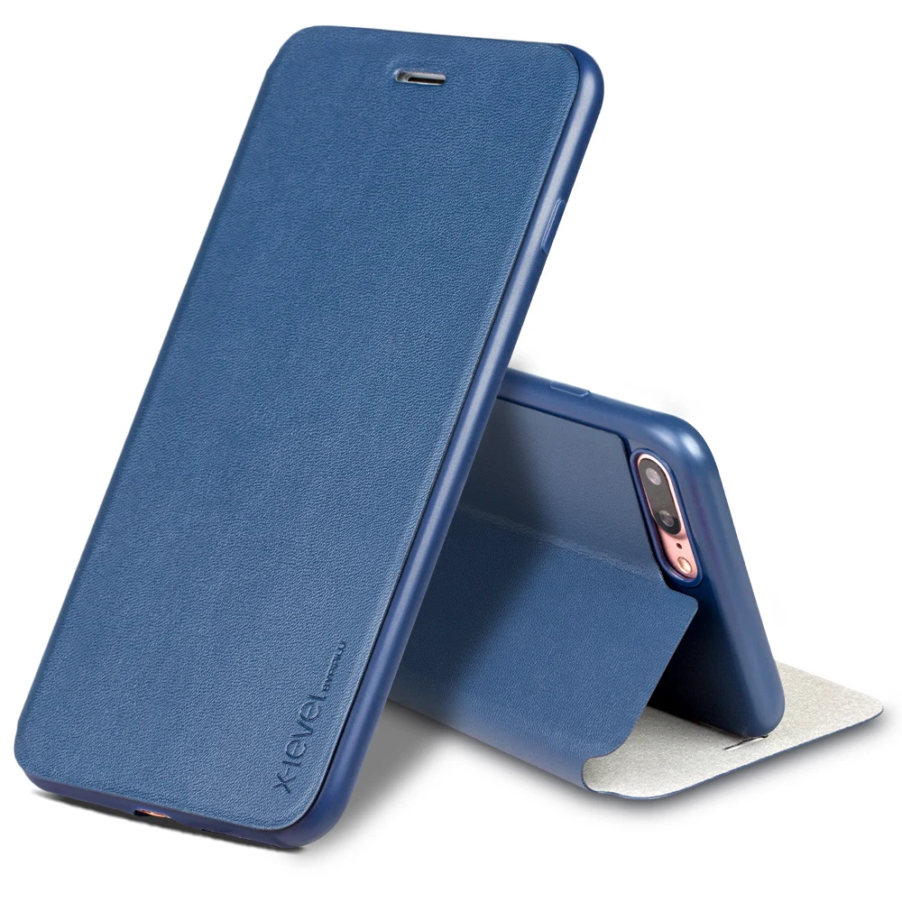 

X-Level Business style leather flip phone case for apple iphone 6 6s 6 plus 6s plus 7 7 Plus uxury case cover