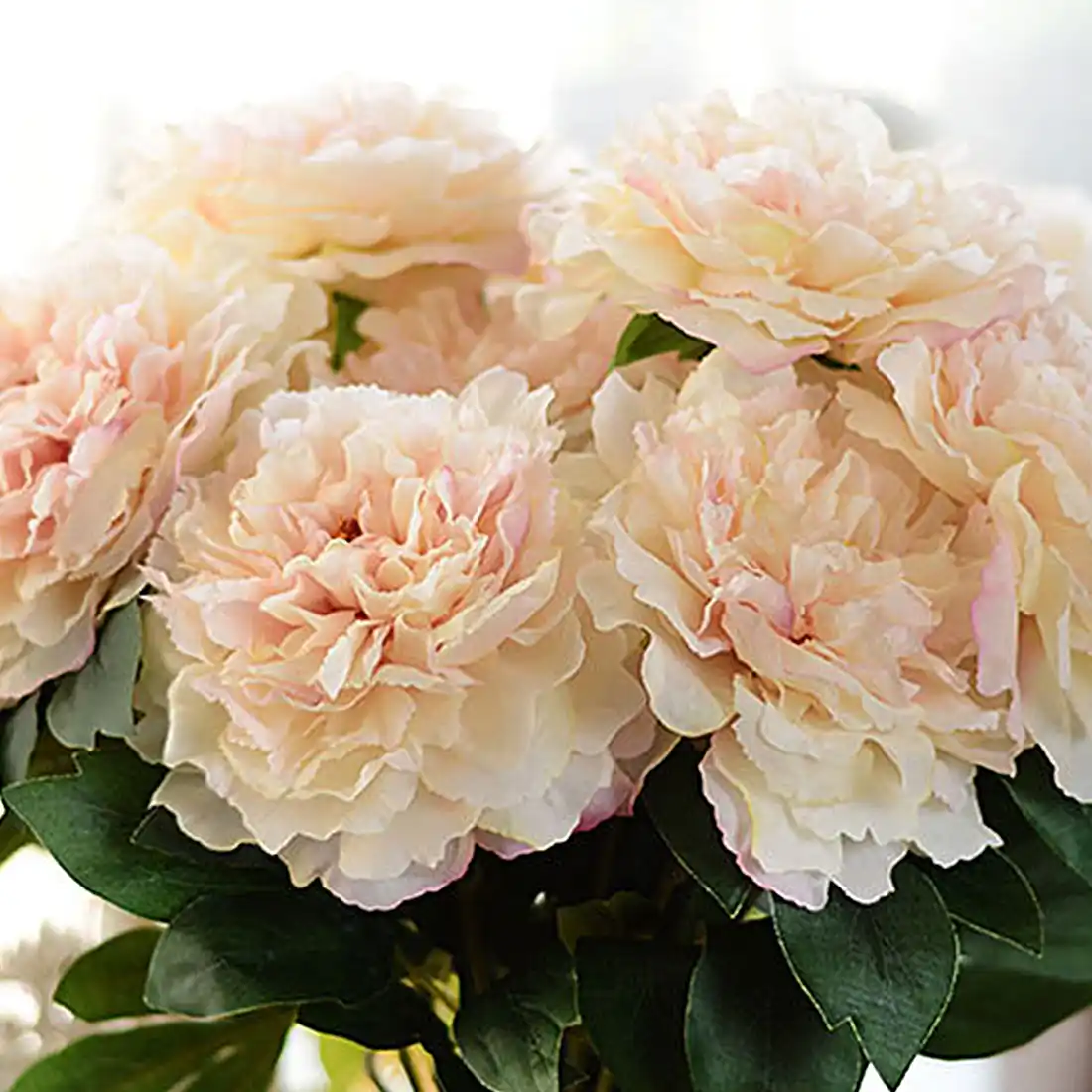 gift five head royal peony vivid artificial flowers plant home