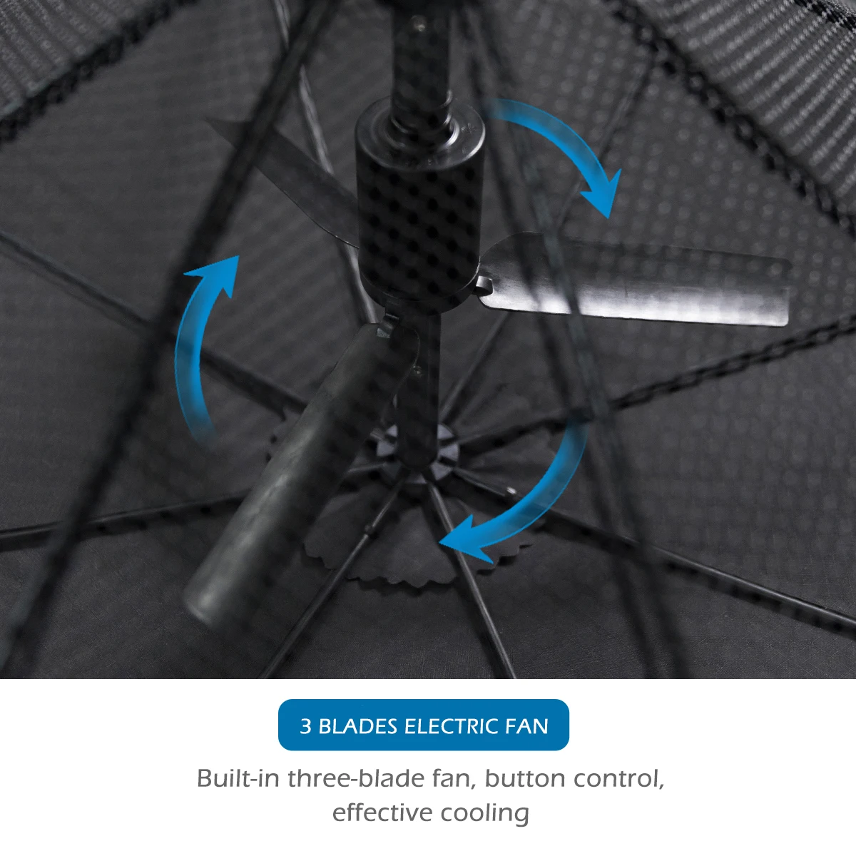 Парашютный перезаряжаемый зонт от солнца, электрический вентилятор, многофункциональные костыли, длинный зонт для мужчин, 8 K, ветрозащитный зонт для гольфа, мужской подарок