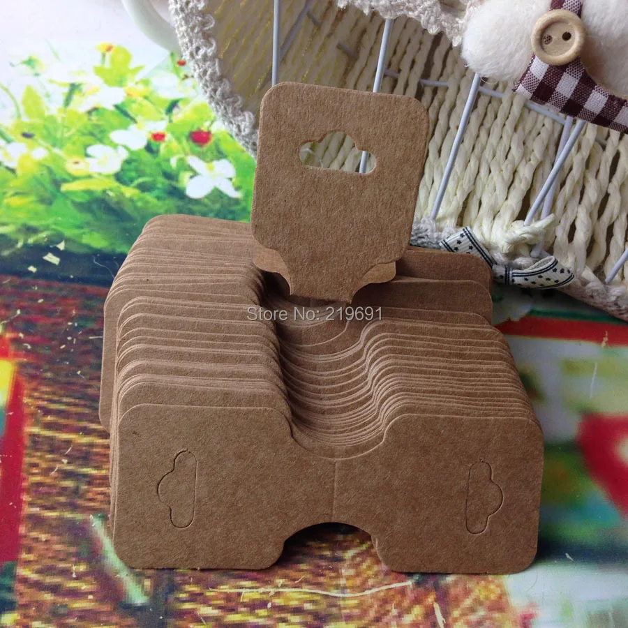 

kraft cardboard bracelet and necklaces card :Customize your own logo MOQ:1000pcs jewelry sets