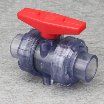 

25mm Inner Diameter Transparent PVC Quick Ball Valve Pipe Fitting For Garden Irrigation Aquarium Fish Tank