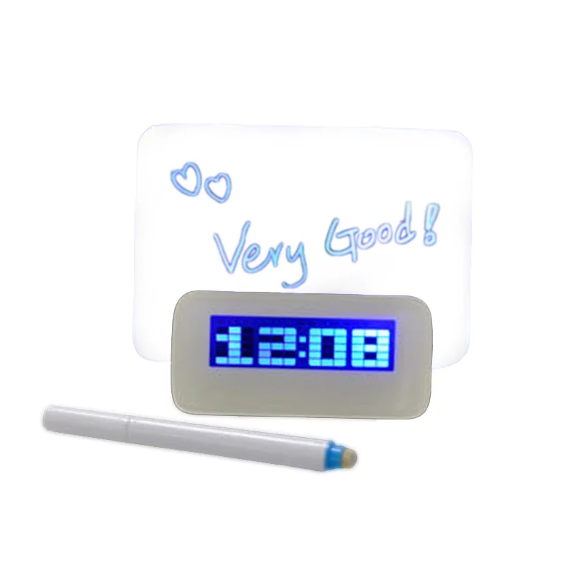 Доска объявлений цифровой будильник LED Despertador флуоресцентный 4 USB порт
