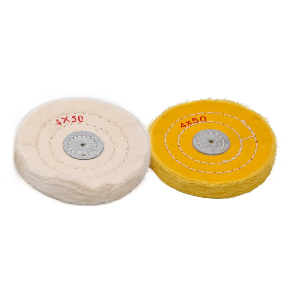 GOXAWEE 2PCs 4" Buffing Wheels For Bench Grinder Buffing