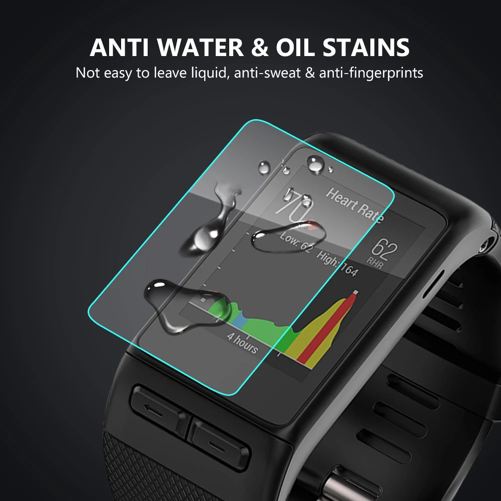 0,26 мм 2.5D защитная пленка из закаленного стекла Защитная пленка для экрана 1,57x1,0" Ультра прозрачная тонкая для Garmin Vivoactive HR Smart Watch