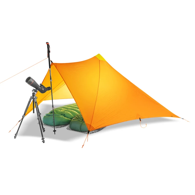 TrailStar التخييم خيمة خفيفة 1-2 شخص في الهواء الطلق 15D النايلون الجانبين السيليكون الهرم المأوى خيمة 3 الموسم التنزه تحلق خيمة
