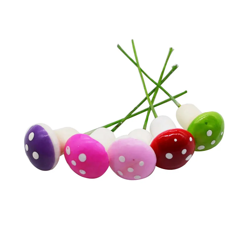 

30pcs Mini Foam Artificial Mushroom Home Decorative Flowers Artificial Plant Fake Flowers DIY Wreath Gift Scrapbooking Craft