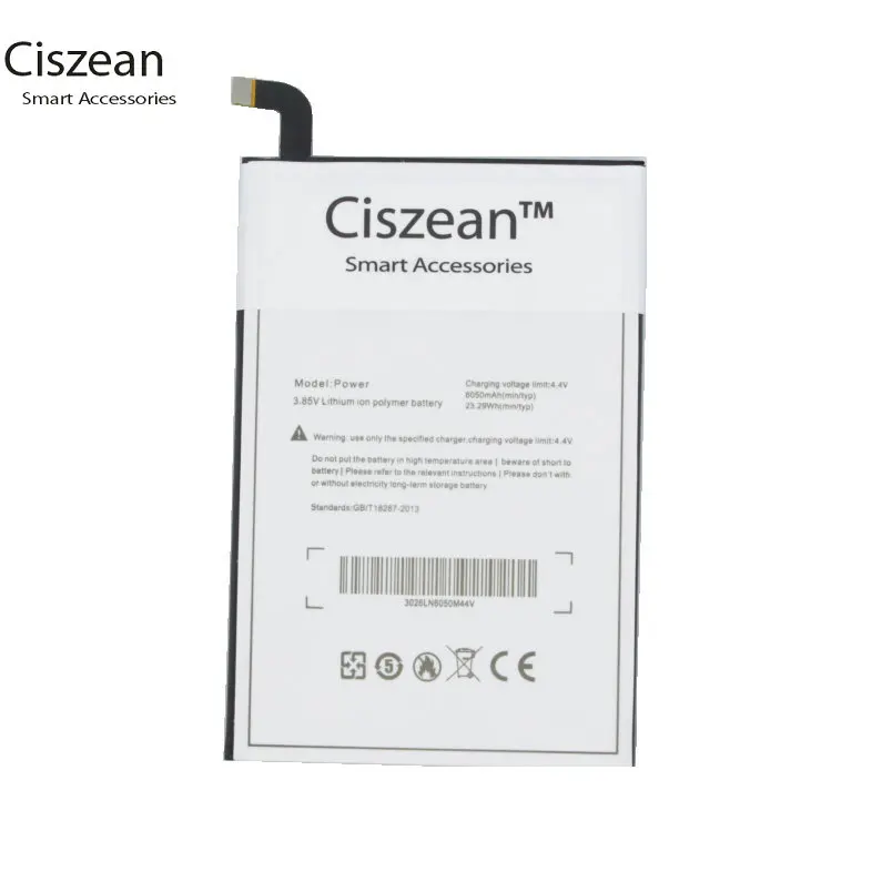 

Ciszean 1 x 6050mAh Replacement Li-Polymer Battery For uleFone Power 5.5inch Smart Phone Mobile Phone Free Shipping
