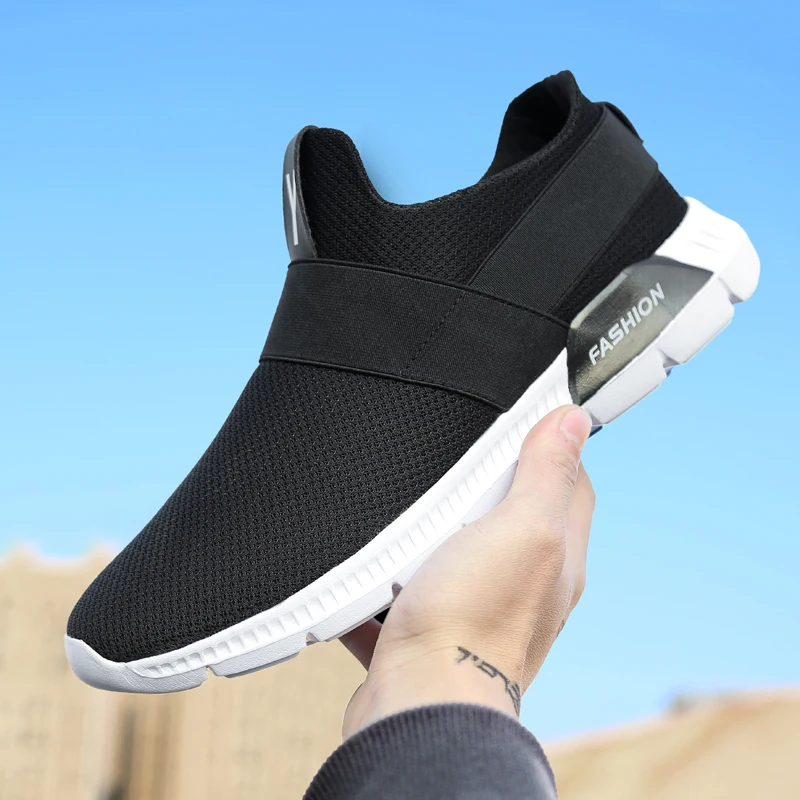 Breathable Casual Shoes Men Comfortable Shoes Lightweight Sneakers Black Footwear Men Lace Up Shoes Men Big Size