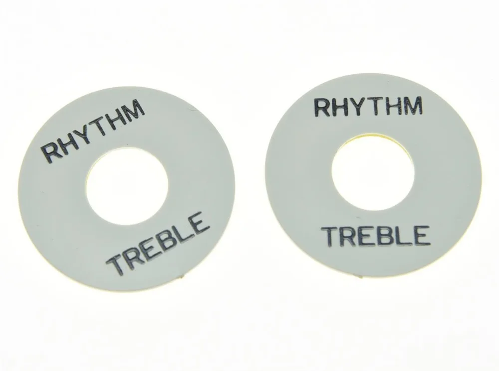 Kaish 2X Bianco W/Nero Chitarra Toggle Switch Rondella Ritmo Treble Anello Fit Lp