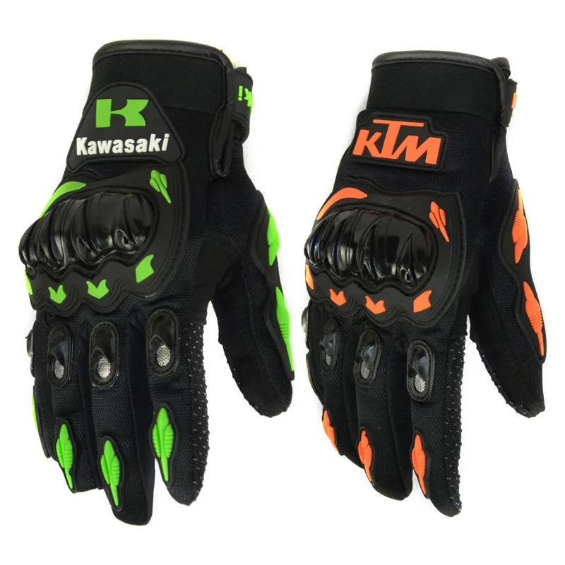 

Hard Shell Motorcycle Gloves for Kawasaki PVC Palm Pad Guantes Moto Cycling Outdoor Sports Motocross Off Road Gloves