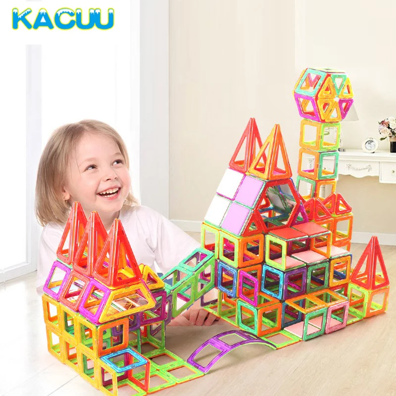 

135pcs Big Size Magnetic Constructor Set Kids DIY Magnetic Blocks Model & Magical Magnet Toy Educational Toys For Children Gifts