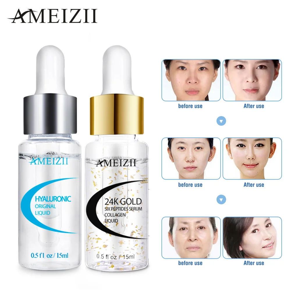 

AMEIZII Hyaluronic Acid Serum Snail Essence Day Cream Facial Acne Treatment Moisturizing Brighten Skin Care Anti Wrinkle Sets
