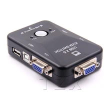 Comutador usb kvm, 2 entradas vga svga interruptor caixa usb 2.0 kvm mouse teclado 1920*1440 divisor vga interruptor de afiação de caixa