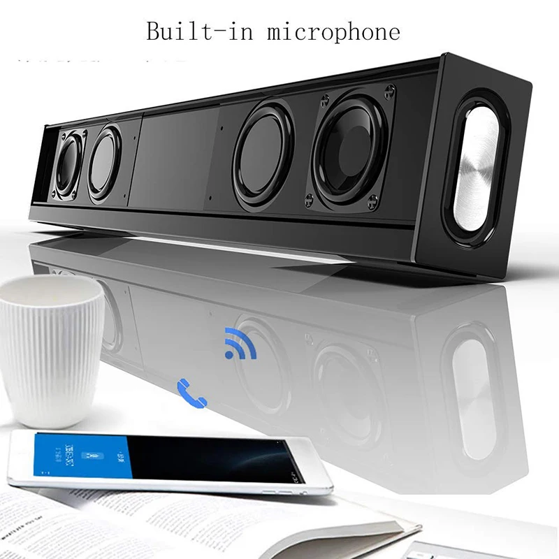 SoundBar,Wired & Wireless Bluetooth Surround Sound Bar for TV, HiFi