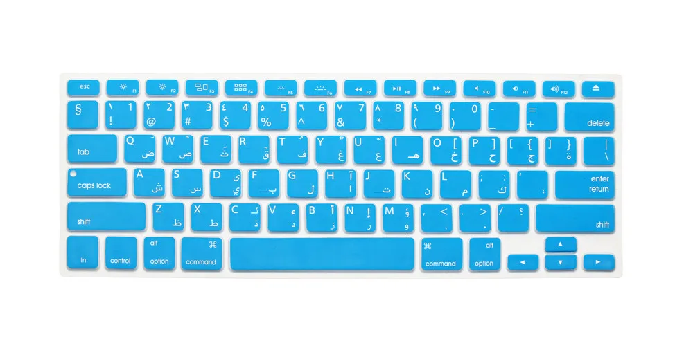 sky bule Для apple MacBook Pro 13 15 17 Air Retina13 свяжитесь с нами на арабском, с изображением букв алфавита, мягкий силиконовый греческая клавиатура защитная пленка кожного покрова - Цвет: sky bule