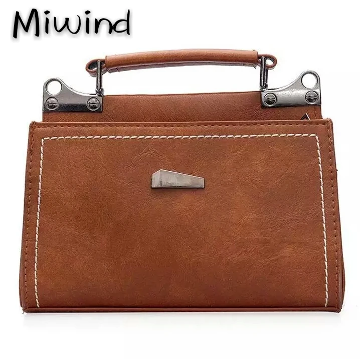 MIWIND Crossbody Bags For Women Messenger 2018 Vintage Leather Handbags Famous Brand Rivet Small Shoulder Sac | Багаж и сумки