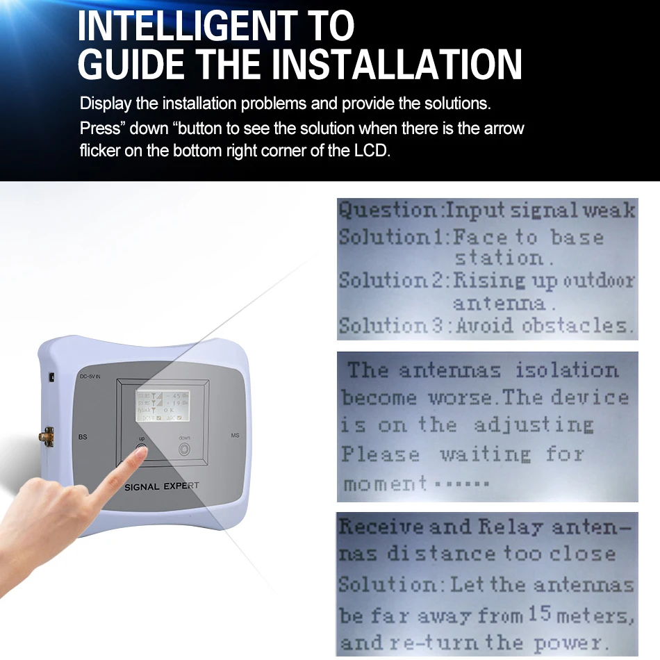 Signal Repeater 65dBi gained GSM850+AWS1700 signal