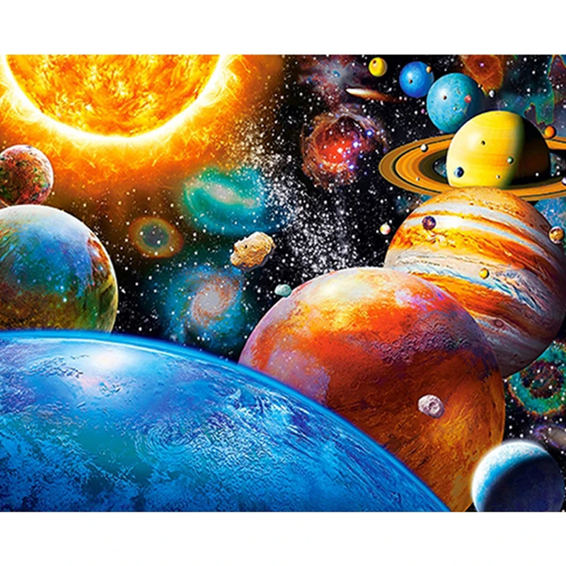 Round Drill 5d Diy Diamond Painting Space Planet Scenery 5d Diamond Embroidery Nebula Cross Stitch Mosaic Home Decor Diamond Painting Cross Stitch Aliexpress