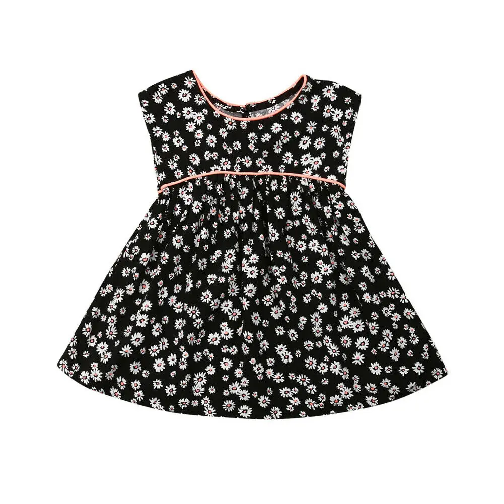 

IMCUTE Vintage Flowers Toddler Baby Dresses Children's Party Dress Summer Clothes