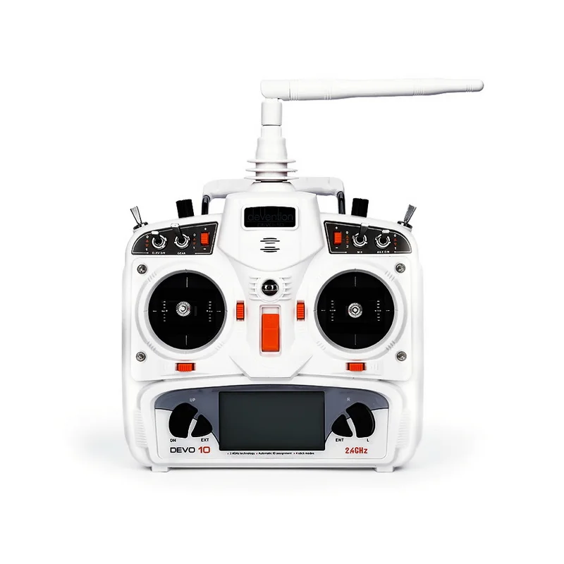 

10CH 2KM 2.4Ghz Telemetry Function RC Transmitter White for Walkera DEVO 10