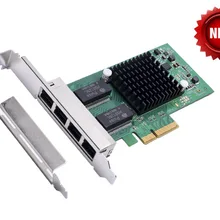 PCI-Express X4 4 Порты и разъёмы Gigabit Ethernet контроллер карты Intel I350-AM4 Чипсет Поддержка низкий кронштейн PCIE до 10/100/1000Mbp