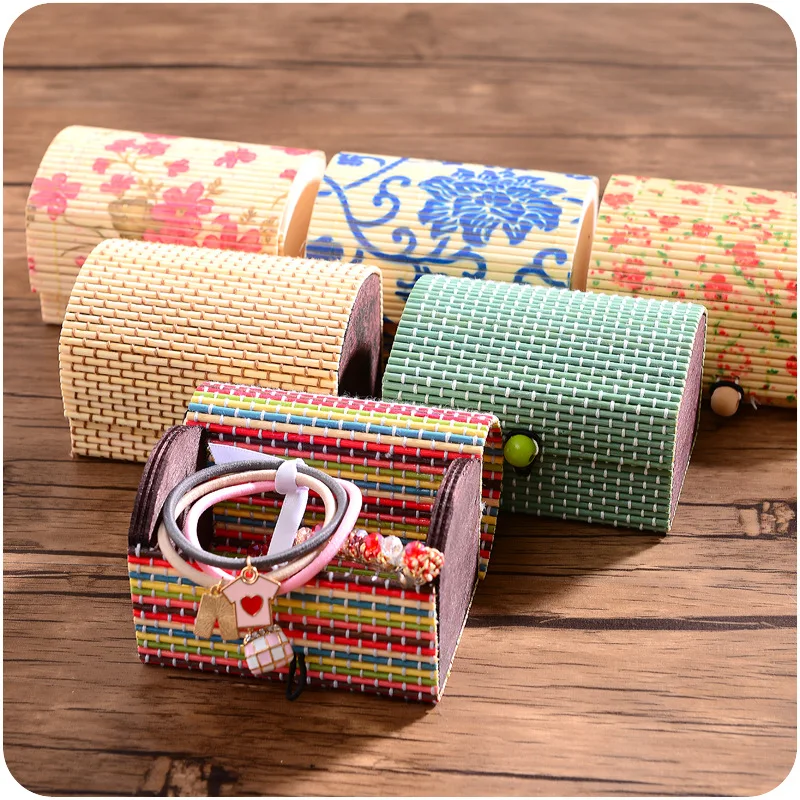 Creative Fashion Large Capacity Bamboo Jewelry Box Storage Box Wooden