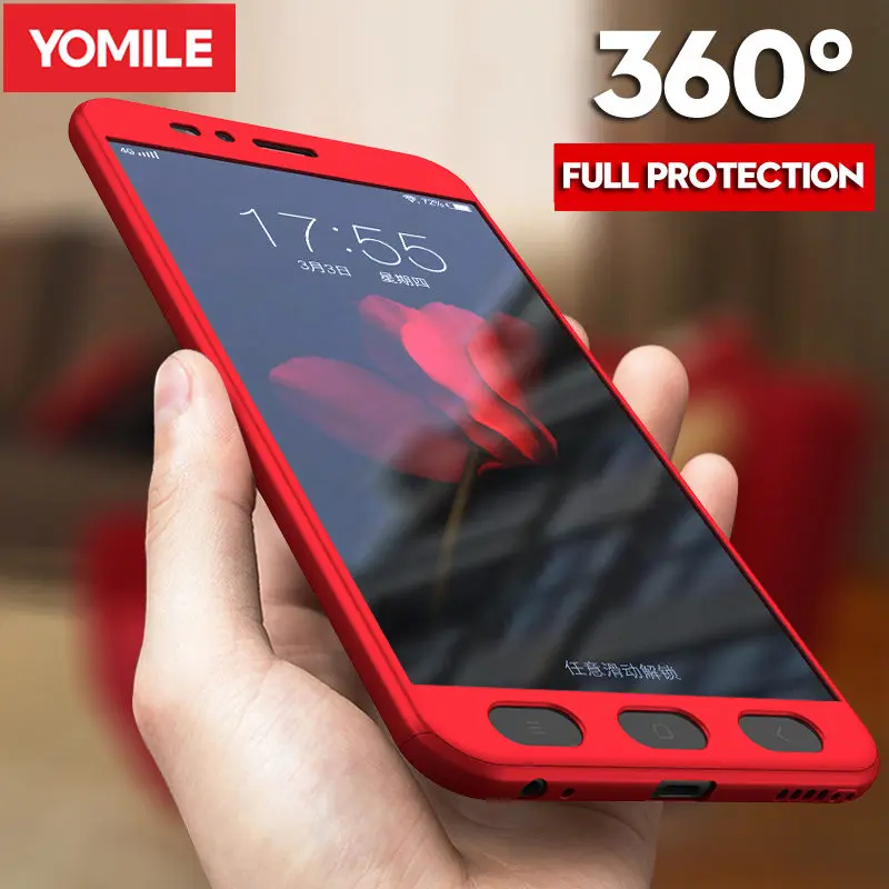 

YOMILE 360 Protection Cover For Xiaomi Redmi S2 6 Pro 6A 5 Plus 5A 4A 4X 3S Cases For Xiaomi Redmi Note 2 3 4 4X 5 5A Pro New