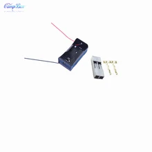 10 шт. 1xd-тип батарея Чехол держатель Гнездо распределительная коробка для проводов с 15 см провода, Dupont 2,54 мм 2 P заголовок и щипцы