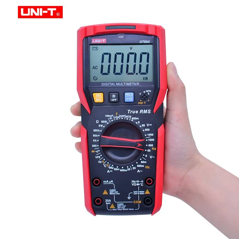 True RMS цифровой мультиметр UNI T UT89X AC DC Напряжение измеритель тока Емкость
