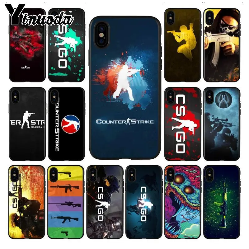 Yinuoda Counter Strike cs go Мягкий силиконовый чехол для телефона из ТПУ iPhone 5 5Sx 6 7plus 8 8Plus X XS MAX