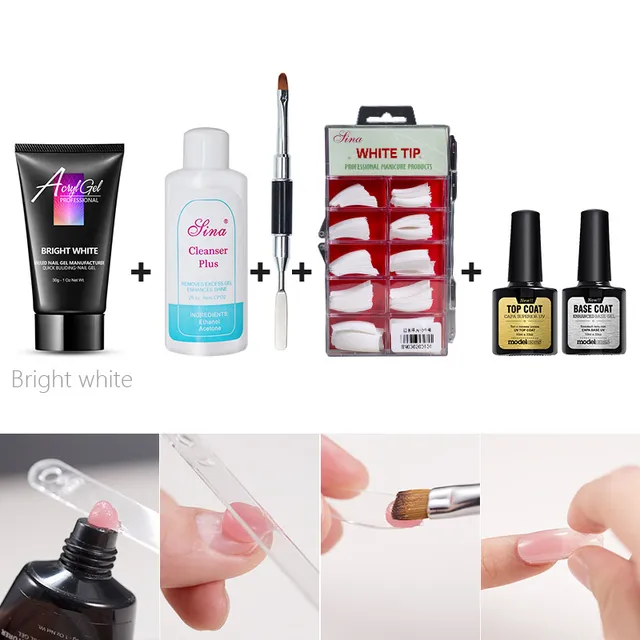 Aliexpress Modelones 6pcs Lot Nail Extension Kits Poly Gel Modelones 6pcs Lot Nail Extension Kits Poly Gel Set Diy Art Uv Builder
