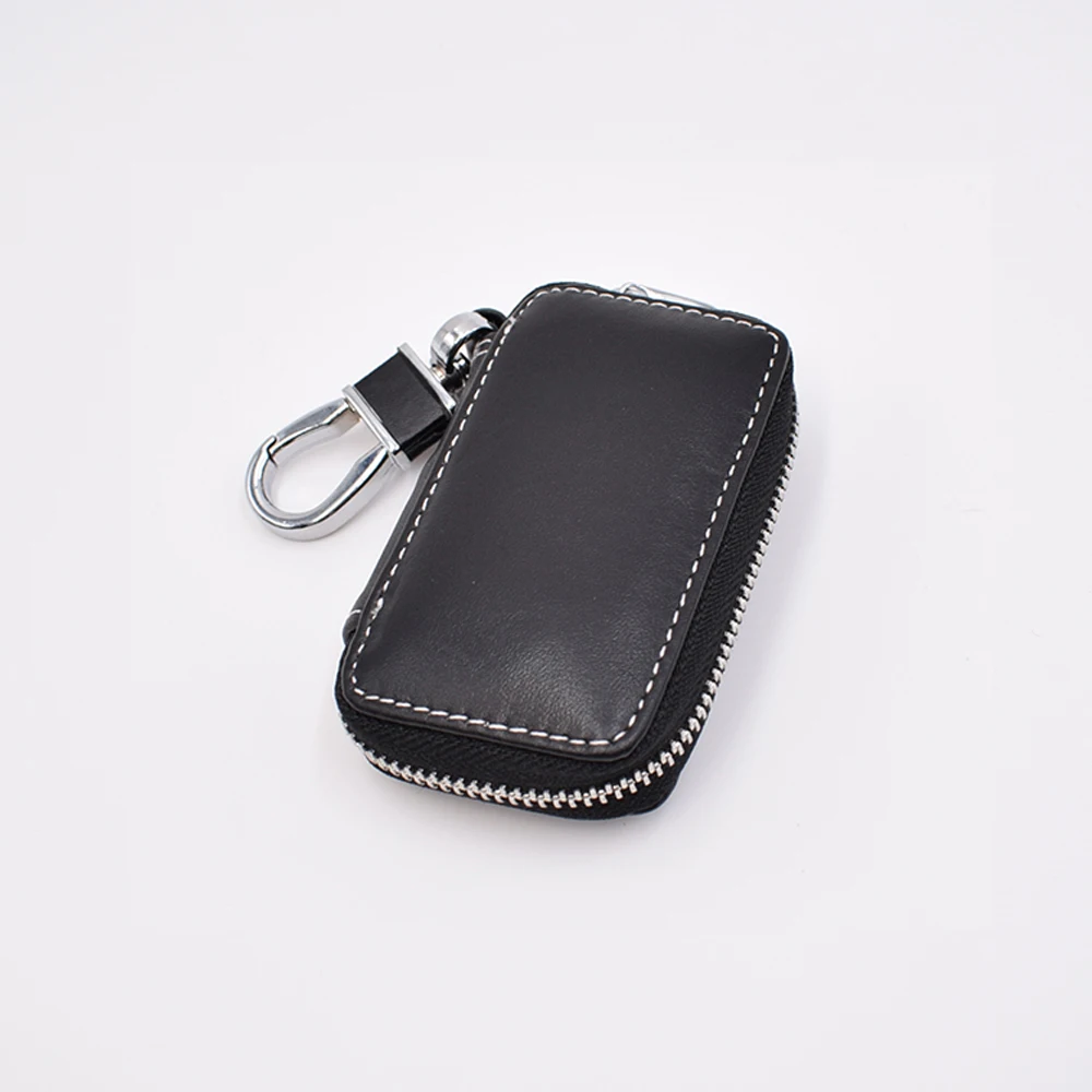 

Black car key case for Toyota/passat/ford keychain cover key bag auto vehicle key wallets organizer car accessories