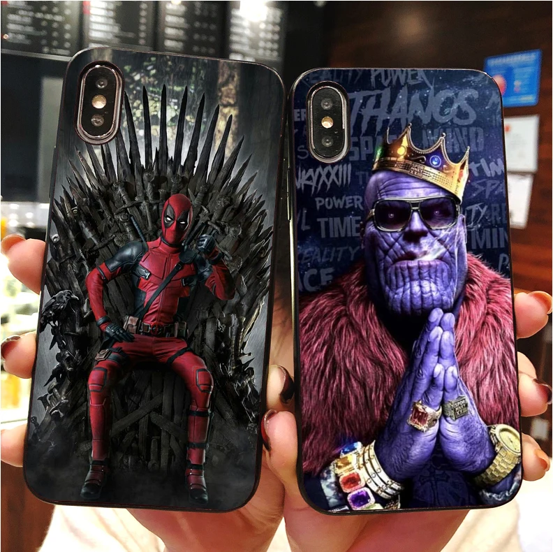 

Marvel DC comics iron man spider-man batman soft TPU phone case For iPhone MAX XR XS X10 5 5S 5SE 6 6SPlus 7 7Plus 8 8Plus